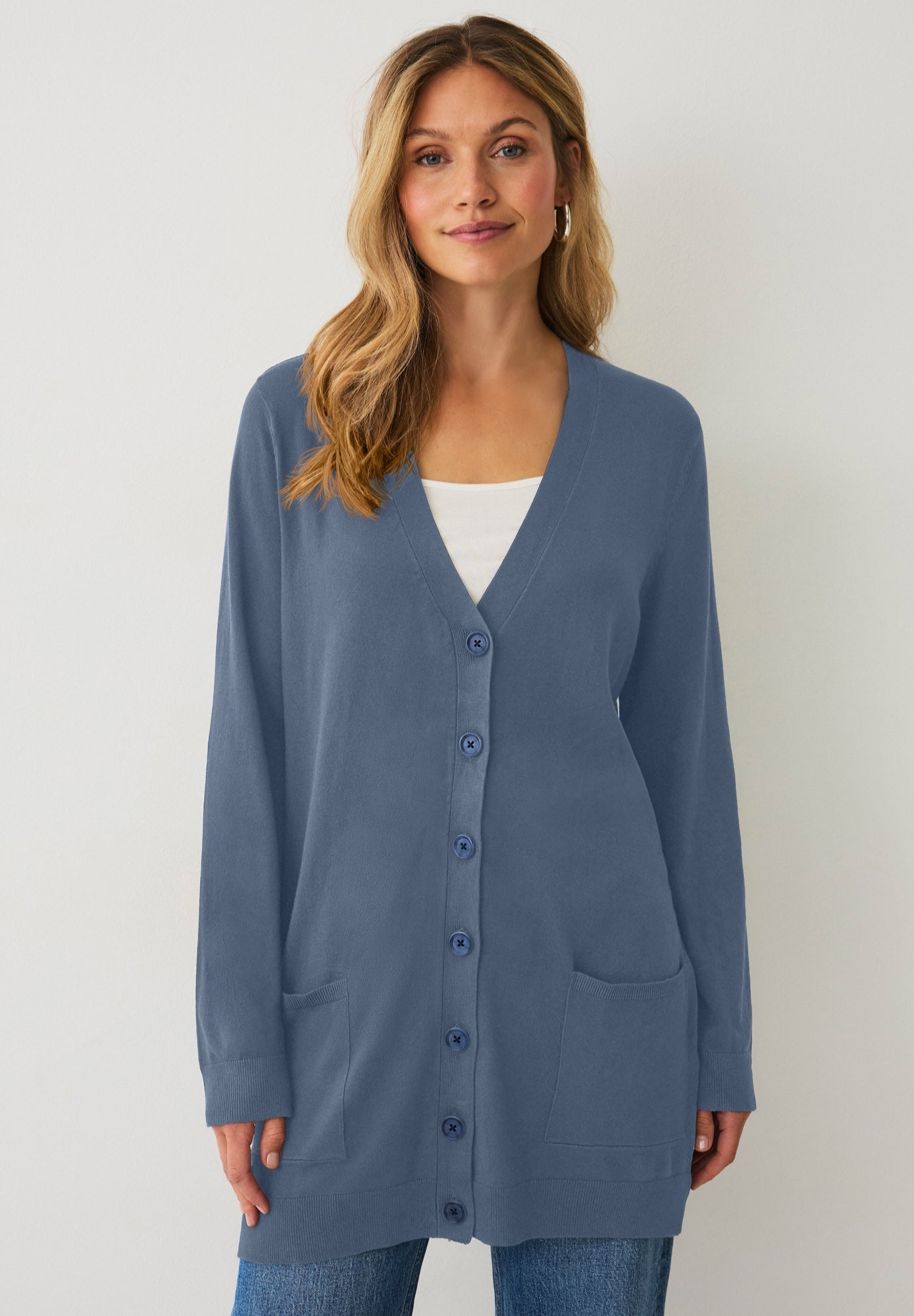Long Button Front Cardigan image number 0