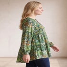 Tiered Tunic With Notch V-Neck image number 2