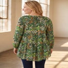 Tiered Tunic With Notch V-Neck image number 1