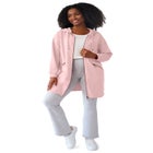 French Terry Zip-Front Hoodie With Zip Pockets image number null