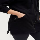 French Terry Zip-Front Hoodie With Zip Pockets image number null
