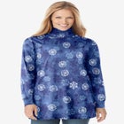 Perfect Printed Long-Sleeve Turtleneck Tee image number null