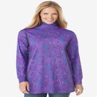 Perfect Printed Long-Sleeve Turtleneck Tee image number null