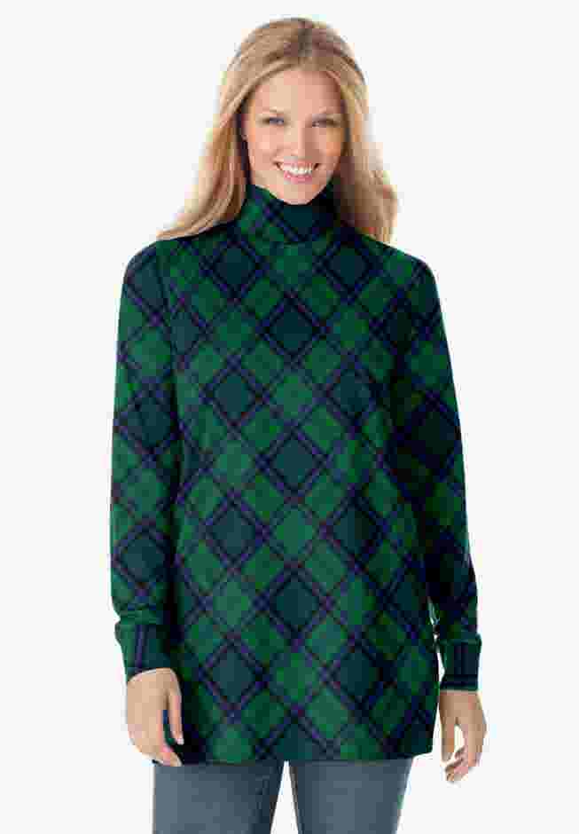 Perfect Printed Long-Sleeve Turtleneck Tee image number 0