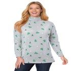 Perfect Printed Long-Sleeve Turtleneck Tee image number null