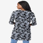 Plus Size Cotton Ultimate Long Sleeve V-Neck Tunic image number null