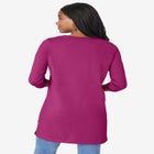Plus Size Cotton Ultimate Long Sleeve V-Neck Tunic image number null
