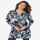 Plus Size Cotton Ultimate Long Sleeve V-Neck Tunic image number null