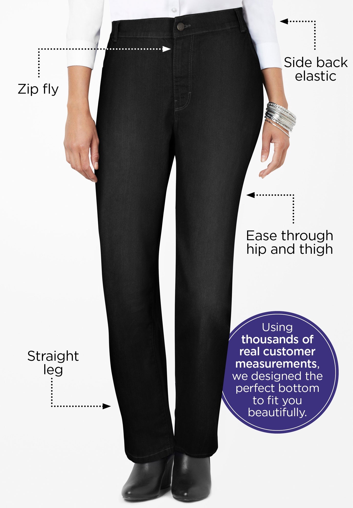 Right Fit® Moderately Curvy Jean image number 1