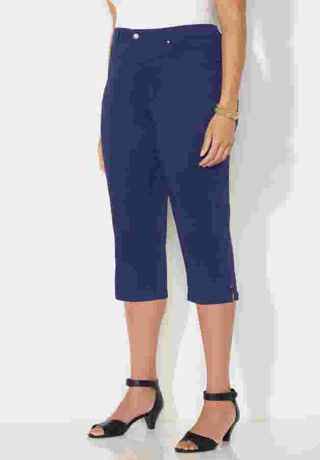Sateen Stretch Capri image number 3
