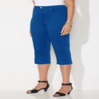Sateen Stretch Capri image number null