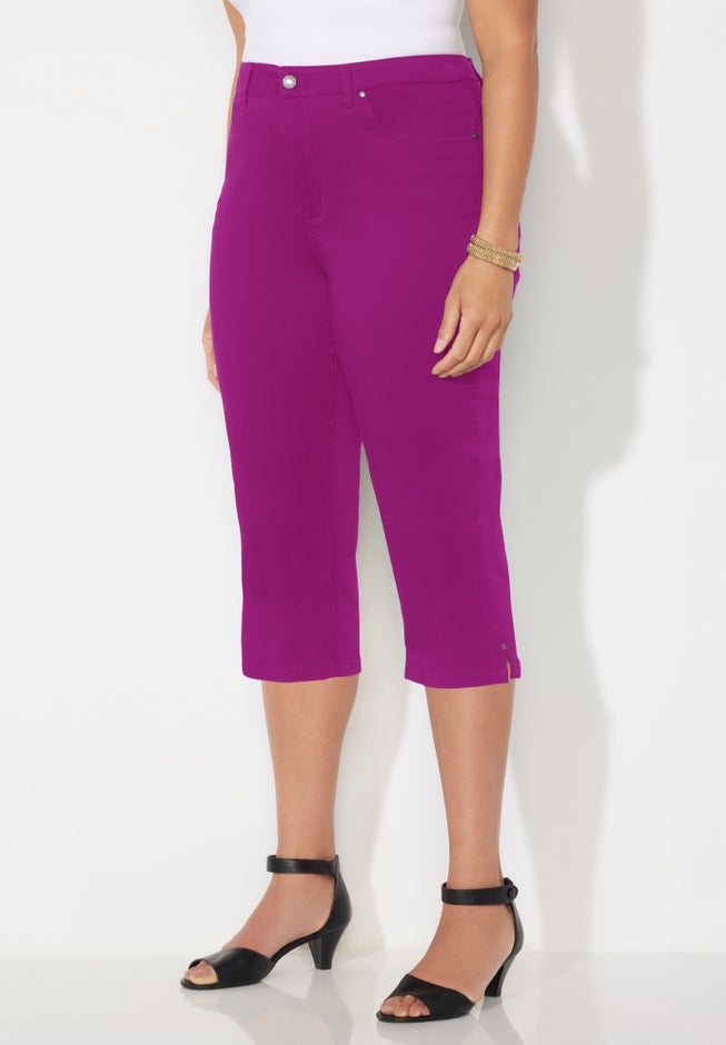 Sateen Stretch Capri image number 2
