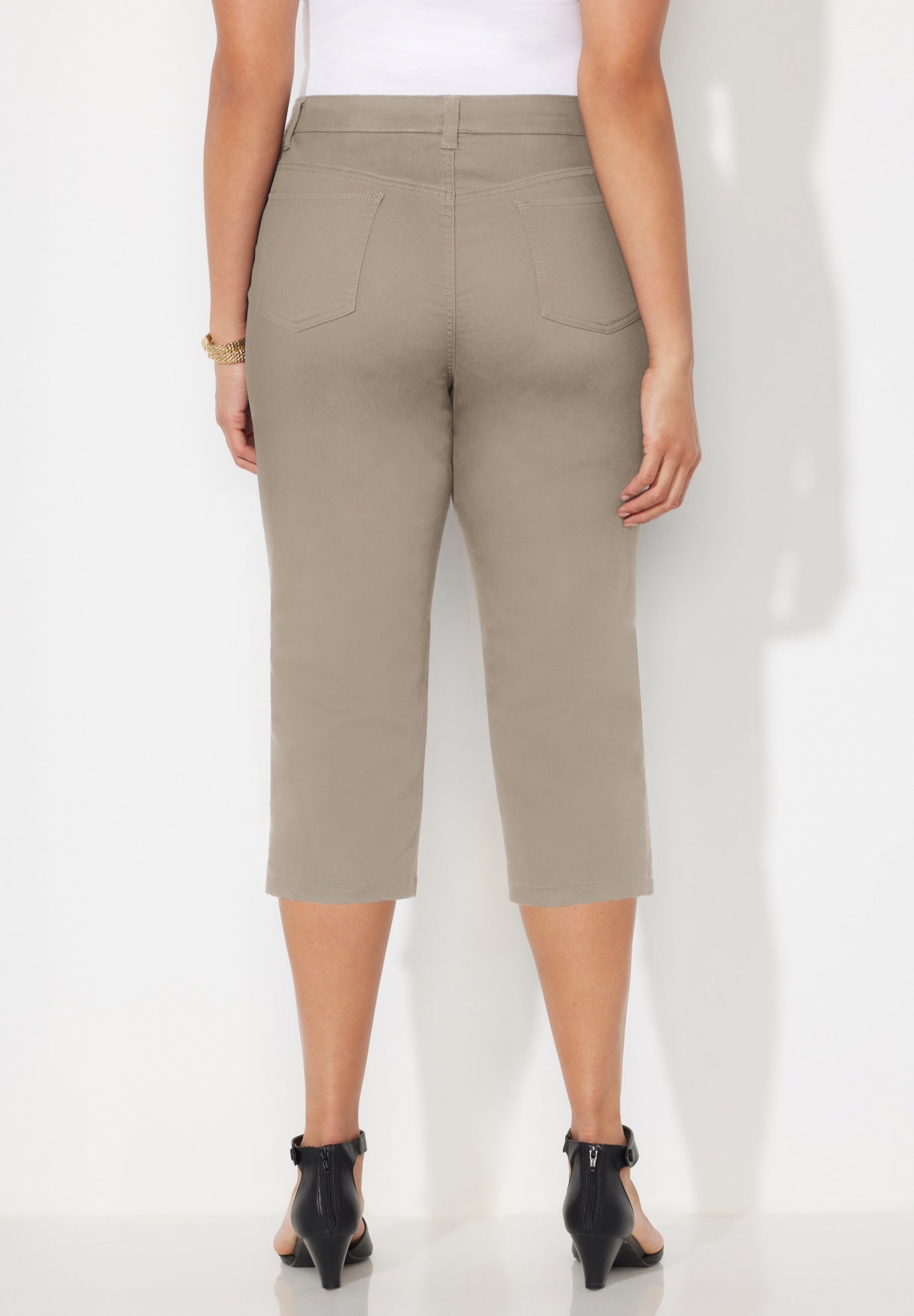 Sateen Stretch Capri image number 1