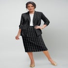 2-Piece Stretch Crepe Single-Breasted Skirt Suit image number null
