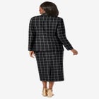 2-Piece Stretch Crepe Single-Breasted Skirt Suit image number null