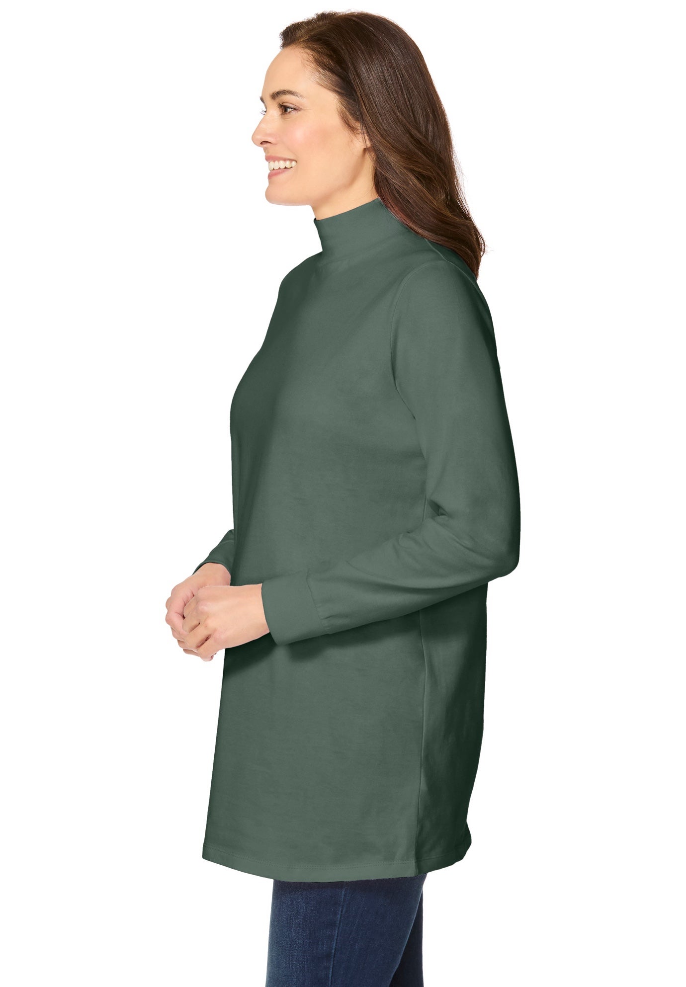 Perfect Long-Sleeve Mockneck Tee image number 2