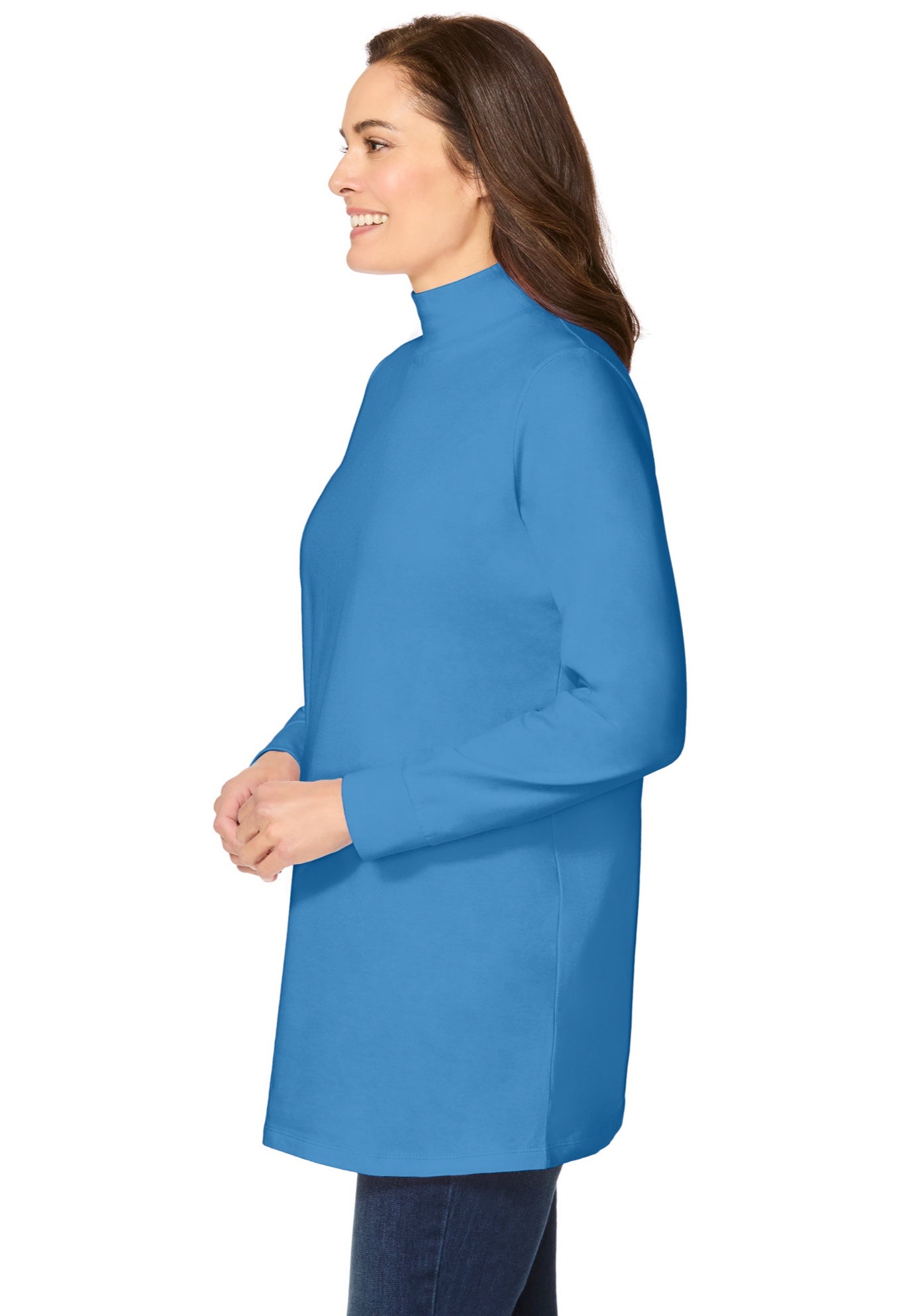 Perfect Long-Sleeve Mockneck Tee image number 2