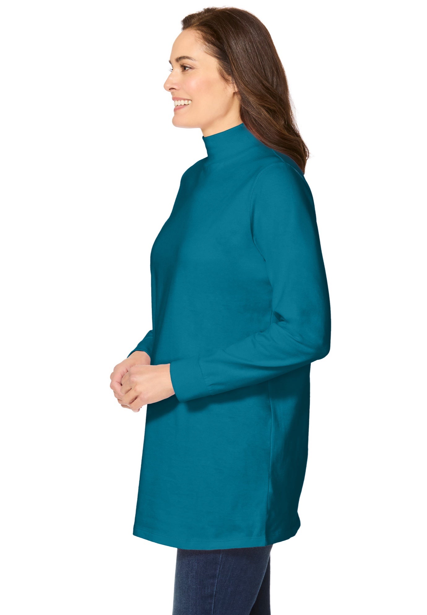 Perfect Long-Sleeve Mockneck Tee image number 2