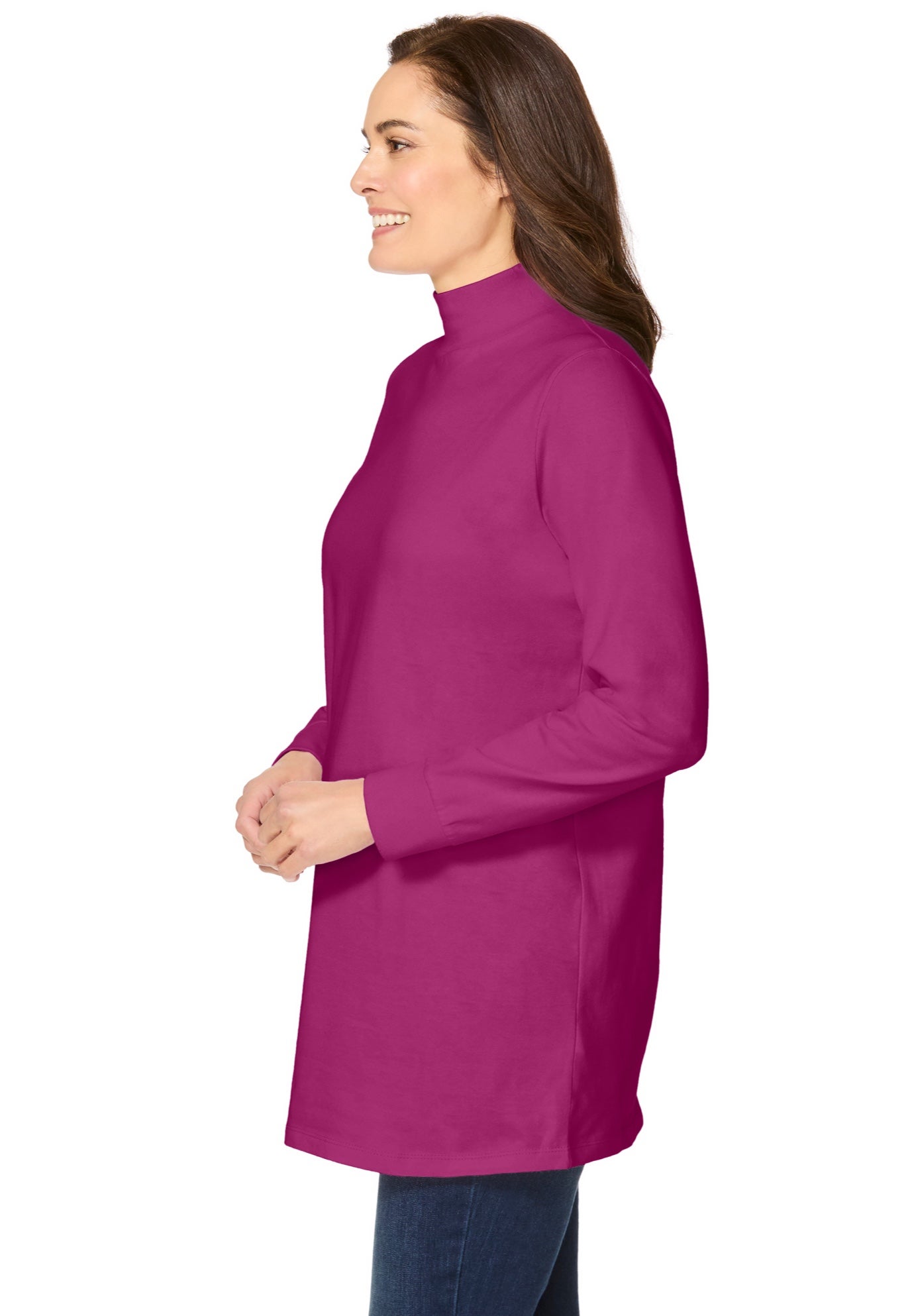 Perfect Long-Sleeve Mockneck Tee image number 2