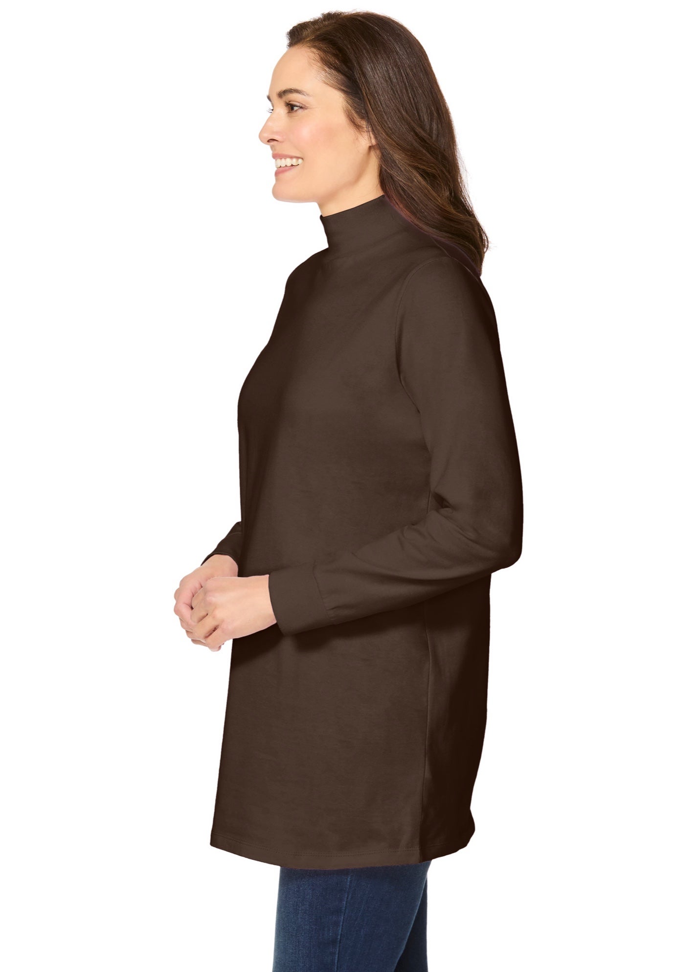Perfect Long-Sleeve Mockneck Tee image number 2
