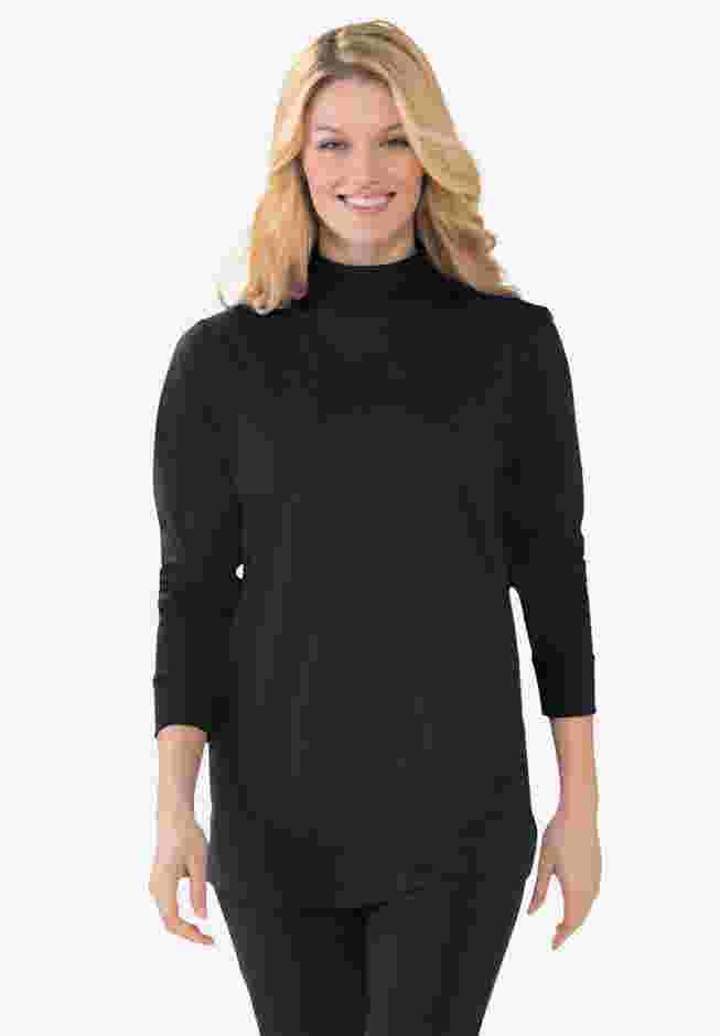 Perfect Long-Sleeve Mockneck Tee image number 0