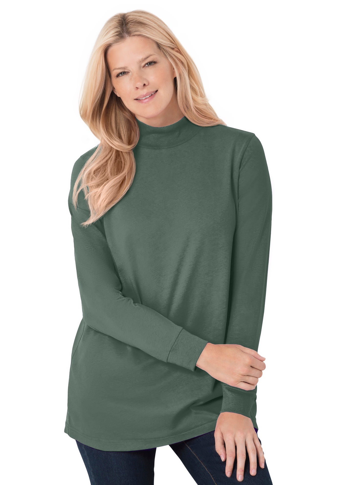 Perfect Long-Sleeve Mockneck Tee image number 0