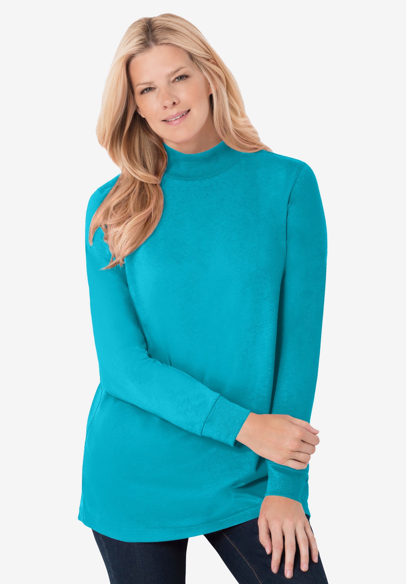 Perfect Long-Sleeve Mockneck Tee image number 0