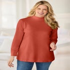 Perfect Long-Sleeve Mockneck Tee image number null