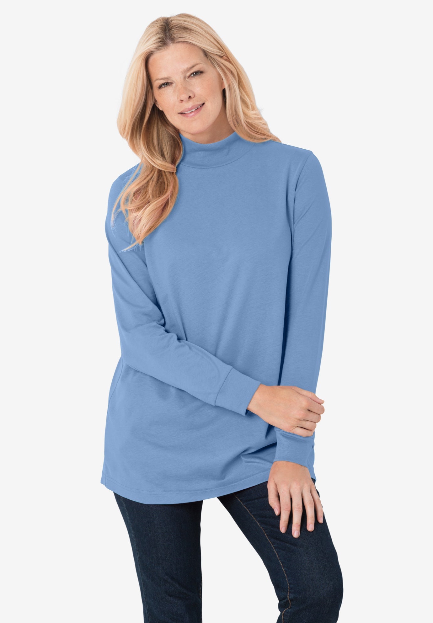 Perfect Long-Sleeve Mockneck Tee image number 0