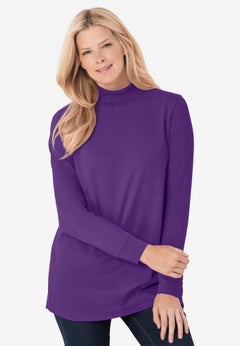 Perfect Long-Sleeve Mockneck Tee