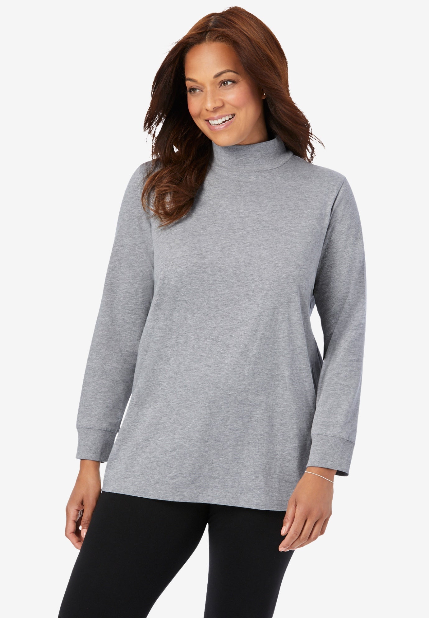 Perfect Long-Sleeve Mockneck Tee image number 0