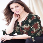 Georgette Buttonfront Tie Sleeve Cafe Blouse image number 1