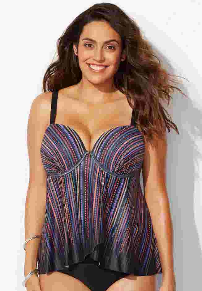 Flyaway Underwire Tankini Top image number 0