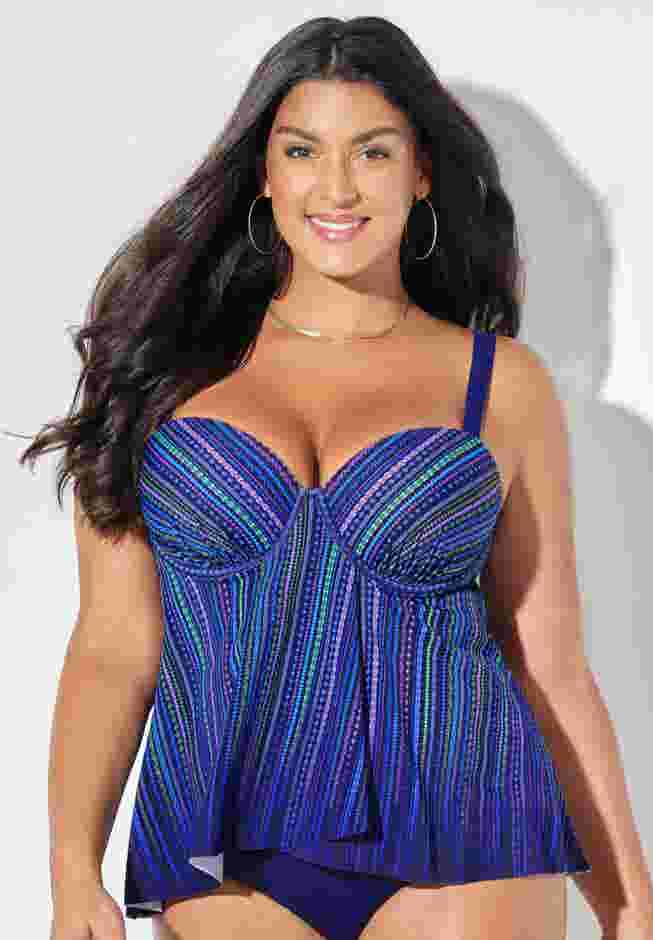Flyaway Underwire Tankini Top image number 0