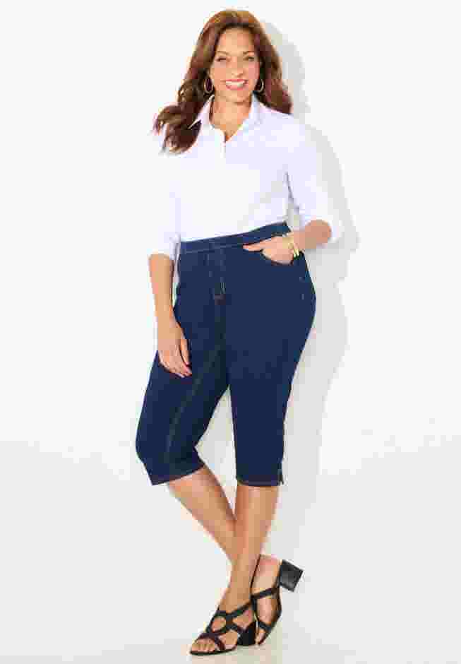 The Knit Jean Capri (With Pockets) image number 3