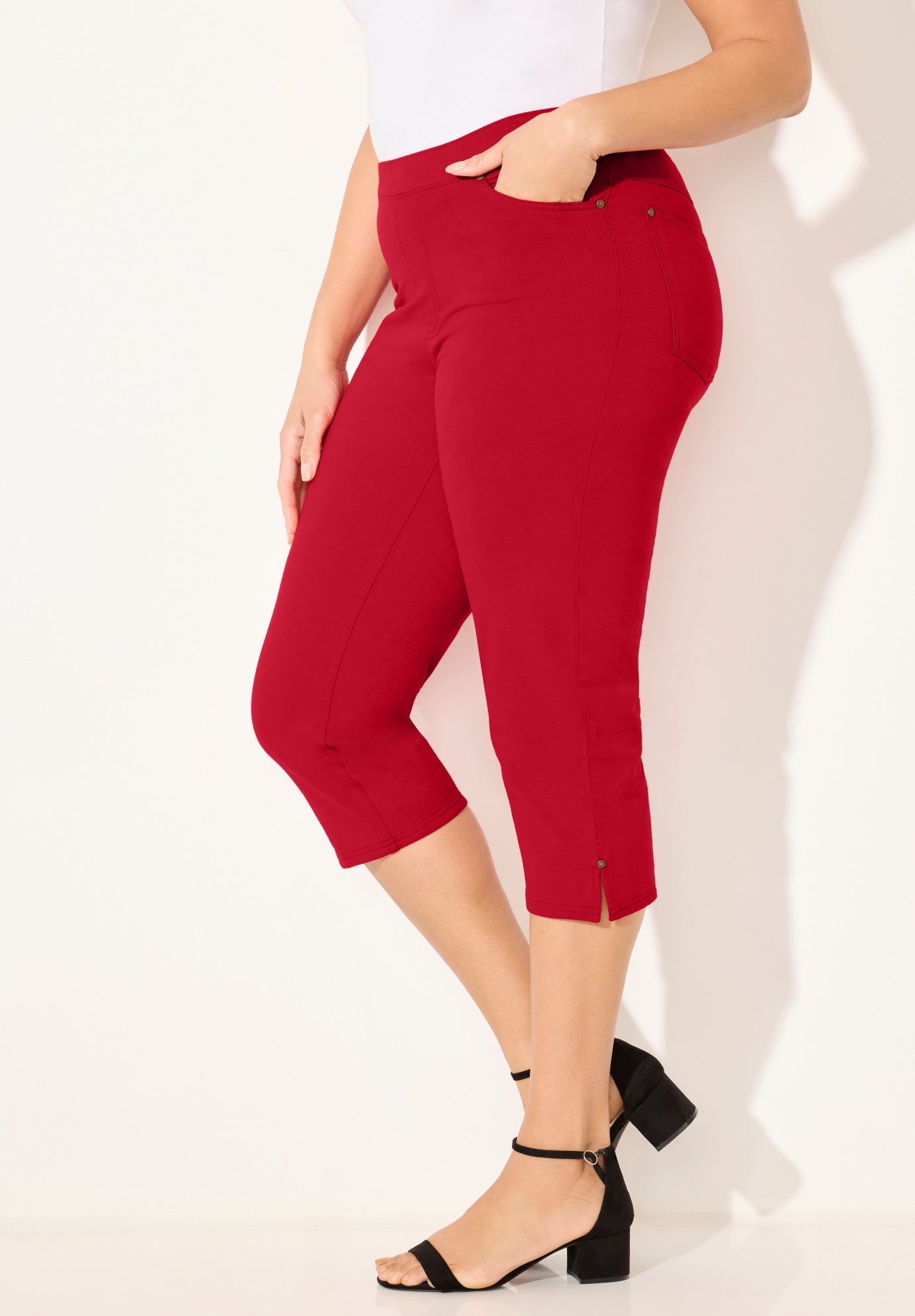 The Knit Jean Capri (With Pockets) image number 2