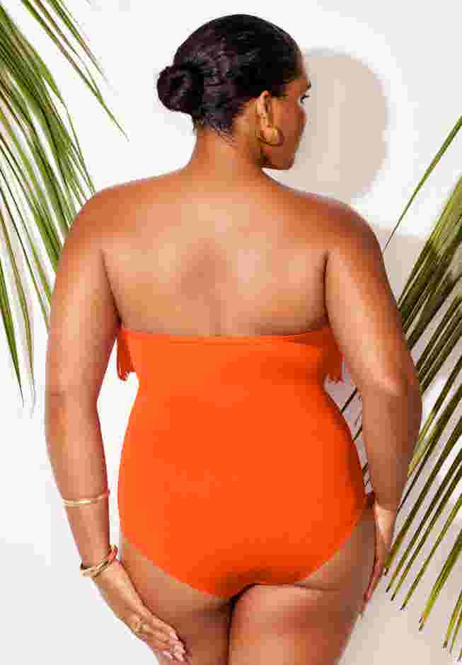 Fringe Bandeau One Piece Swimsuit image number 1