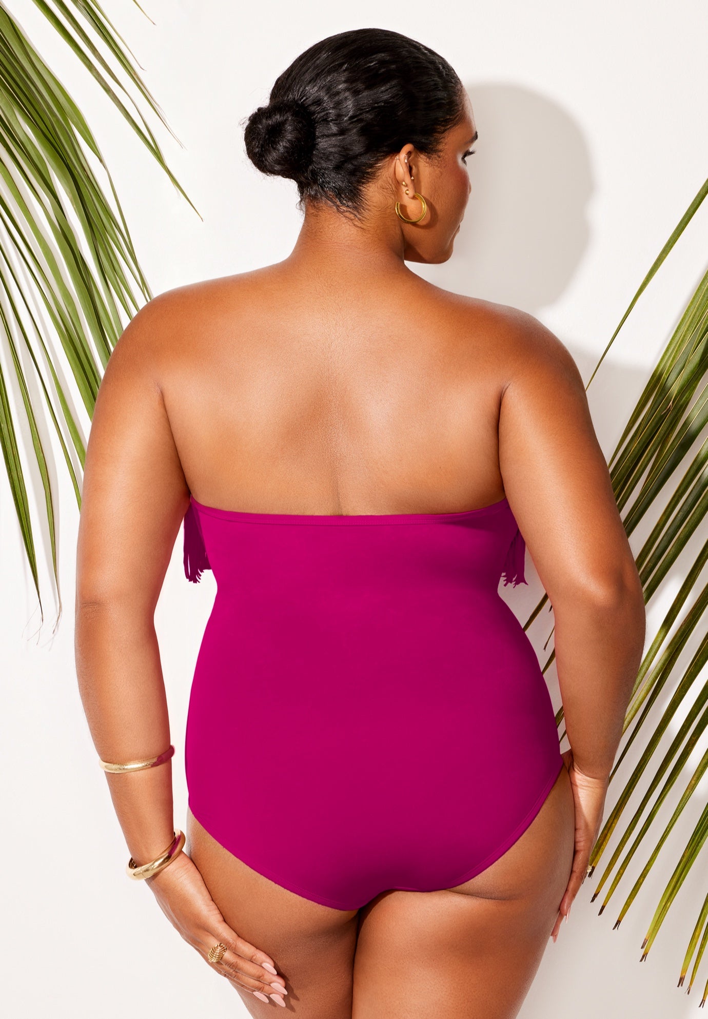 Fringe Bandeau One Piece Swimsuit image number 1