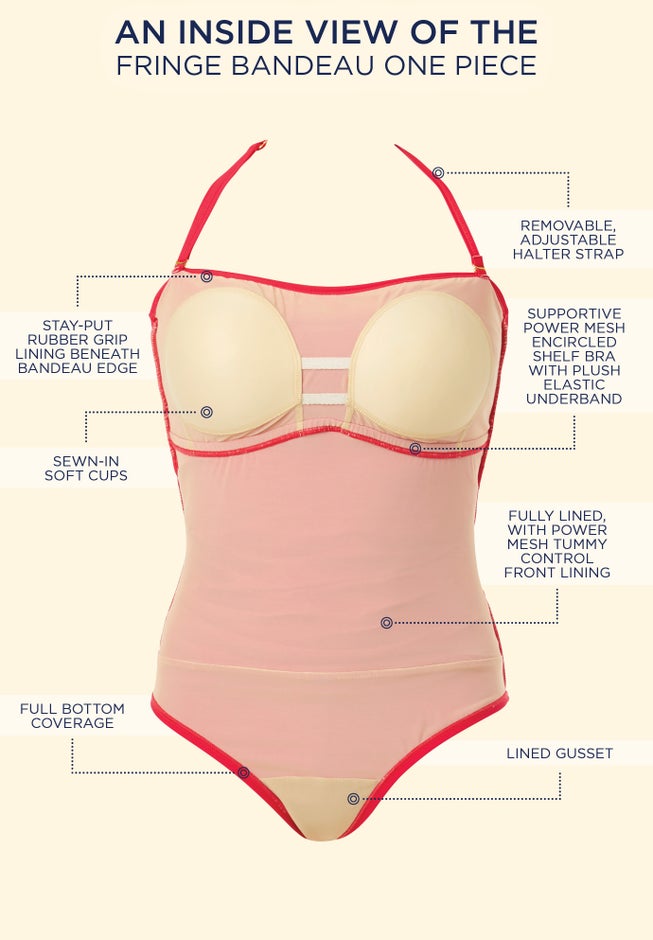 Fringe Bandeau One Piece Swimsuit image number 3
