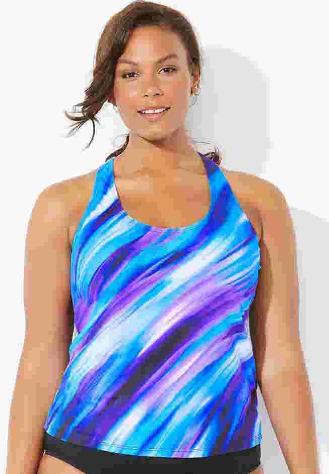 Chlorine Resistant Racerback Tankini Top image number 3