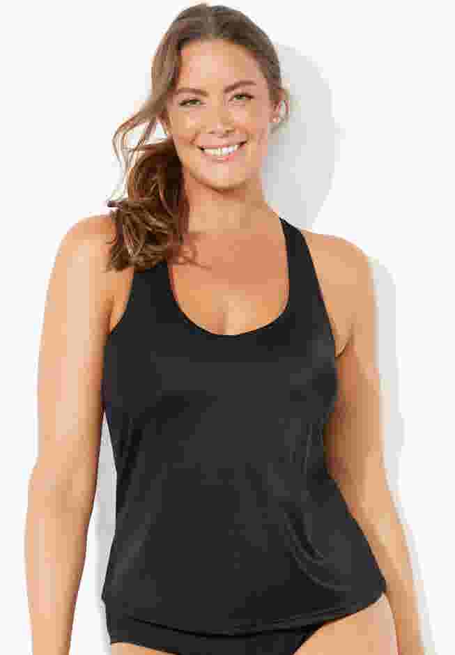 Chlorine Resistant Racerback Tankini Top image number 0