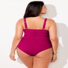 Ruched Twist Front One Piece Swimsuit image number null