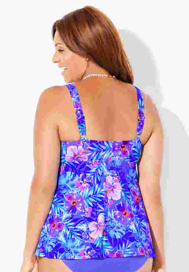 V-Neck Flowy Tankini Top image number 1