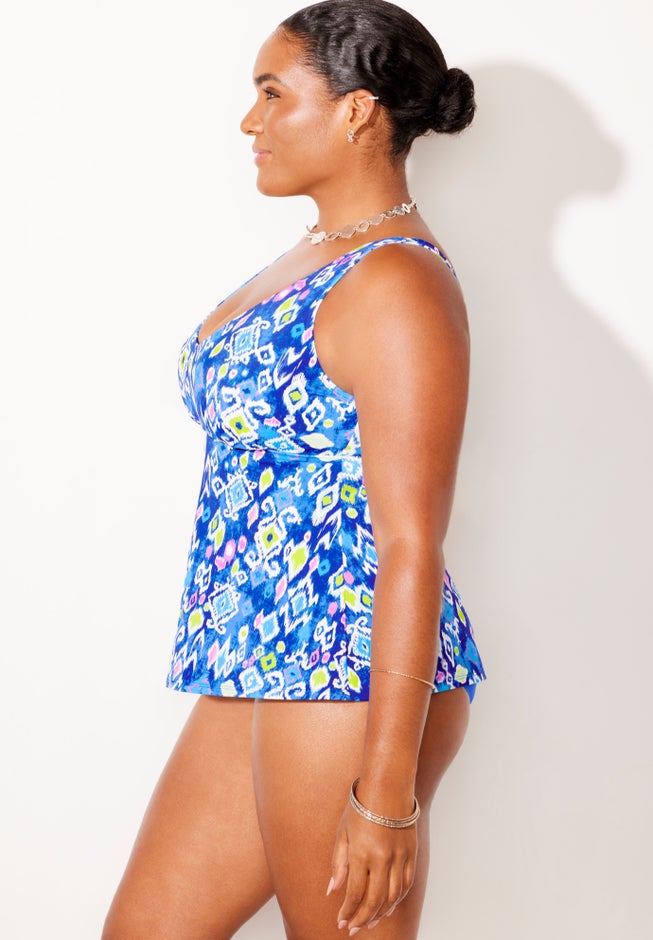 V-Neck Flowy Tankini Top image number 2