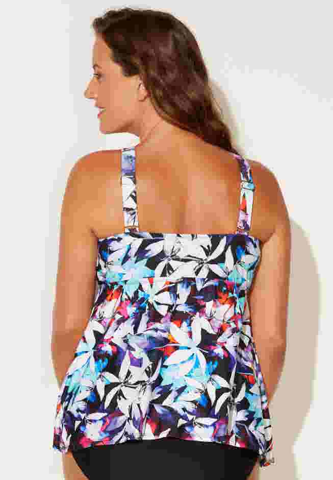 V-Neck Flowy Tankini Top image number 1
