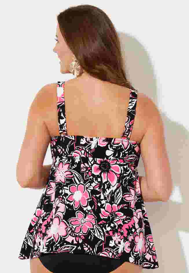V-Neck Flowy Tankini Top image number 1