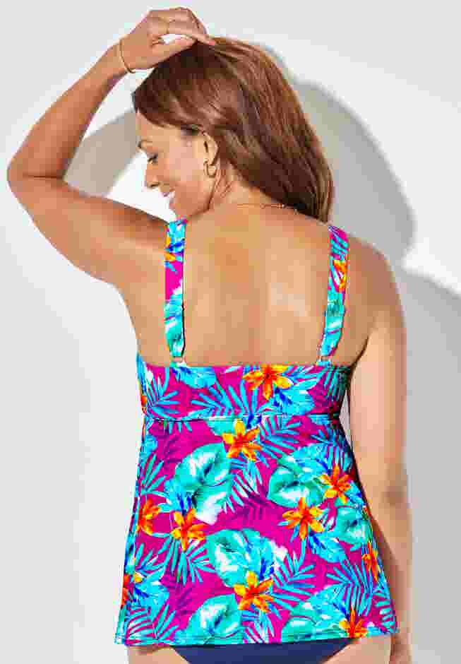V-Neck Flowy Tankini Top image number 1