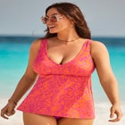 V-Neck Flowy Tankini Top image number null