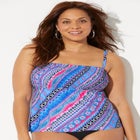 Smocked Bandeau Tankini Top image number null