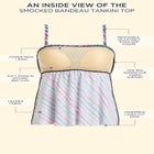 Smocked Bandeau Tankini Top image number null